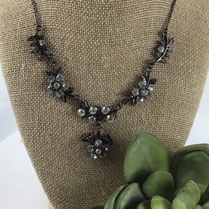 Floral with Crystal Necklace